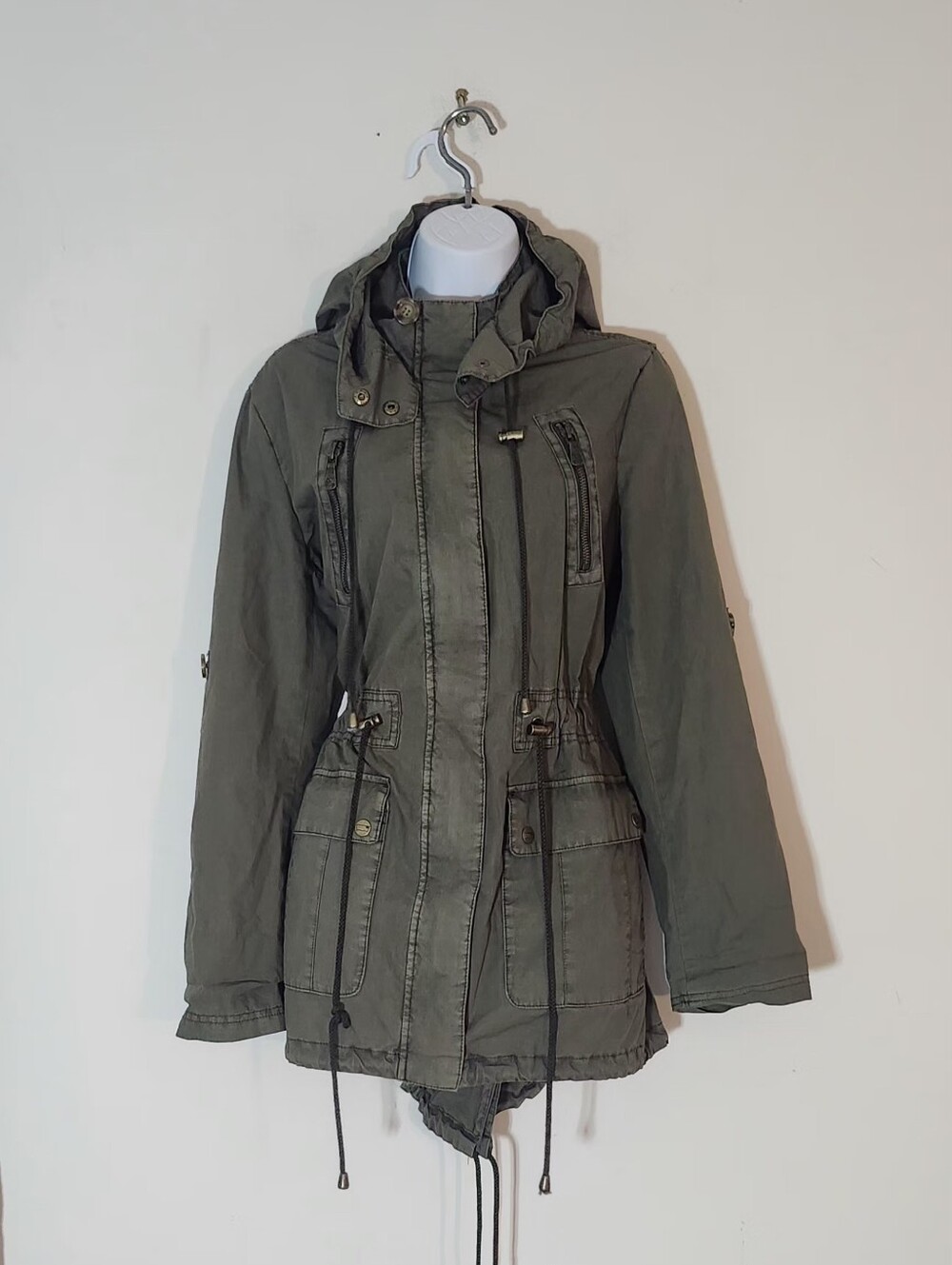 Levi's 100% Cotton Hooded Utility Jacket  Size :M, Color: Olive Green